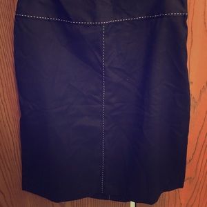 Black with white stitched skirt